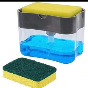 BRAND NEW Dish Soap Dispenser With Sponge Holder